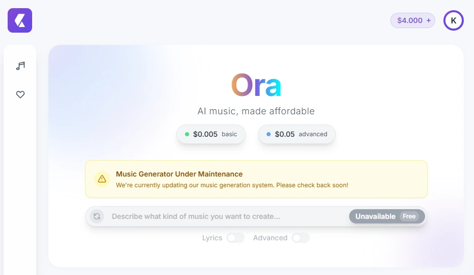 Ora AI Music Generator